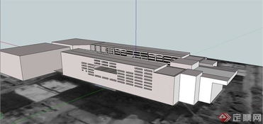现代简洁高效 工厂办公综合体SU模型建筑设计解析